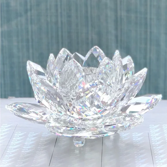 Swarovski Crystal Large Waterlily Candleholder - Picture 5 of 11